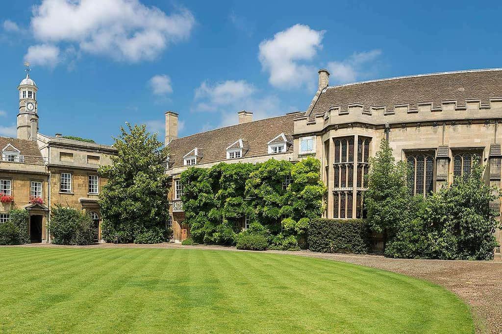 The gardens and historic buildings of Christ’s College, Cambridge