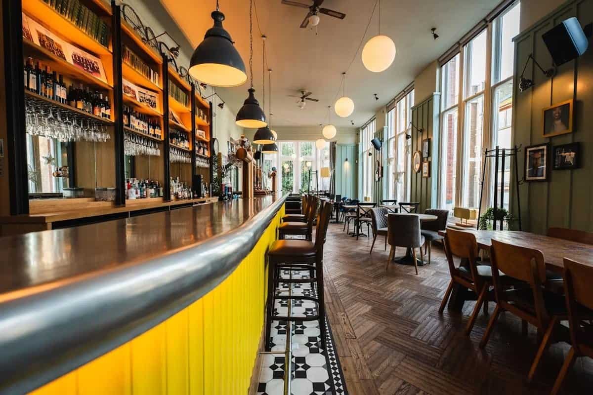 Stylish bar with modern decor.