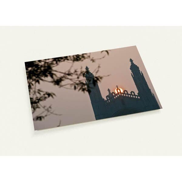 King's College Chapel silhouetted at sunrise