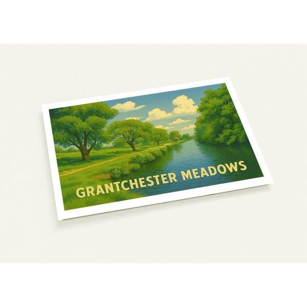 Vintage-style Grantchester Meadows postcard
